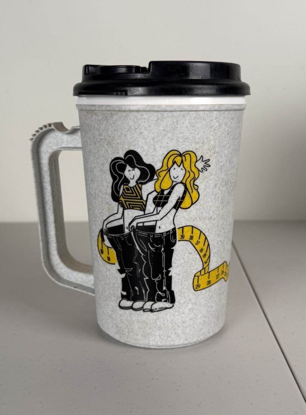 Vintage Curves For Women Losers Cup Thermal Travel Mug With Lid Retro Speckled